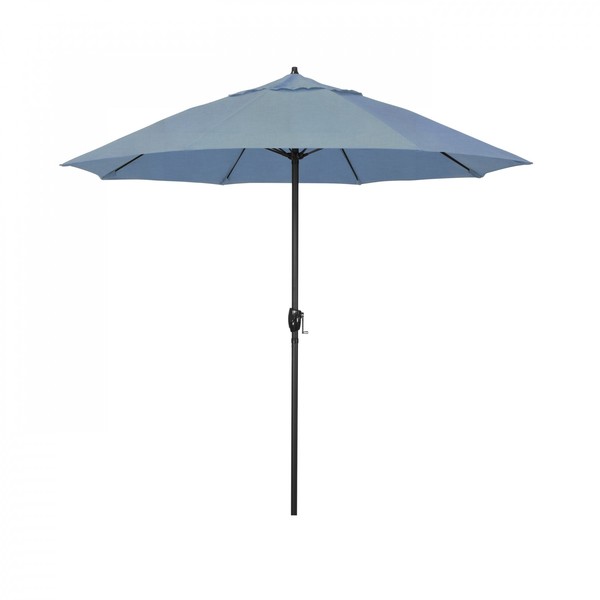 California Umbrella 9' Bronze Aluminum Market Patio Umbrella, Sunbrella Air Blue 194061337028